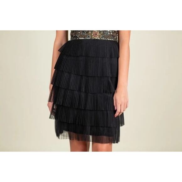 NWT Sue Wong Black Beaded Short Layered Dress Size‎ 2 - Picture 3 of 15